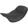 Saddlemen #808-07B-0042L - Dominator Seat - Low - Solo - Black w/ Gray Stitching - FL '08-'24