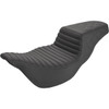 Saddlemen #808-07B-176E - Step-Up Seat - Extended Reach - Front Tuck-n-Roll/Rear Lattice Stitch - Black - FL '08-'24
