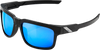 Type-S Sunglasses - Black - Blue Mirror - Lutzka's Garage
