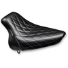 LE Pera #LX-007DM - Bare Bones Solo Seat - Diamond Stitch - Black - Softail '00-'07