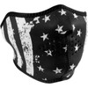 ZAN Headgear #WNFM091H - Half Mask - Black/White Flag