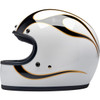 Biltwell #1002-561-506 - Gringo Helmet - Flames - White/Black - 2XL