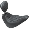 Mustang #83046 - Wide Tripper™ Seat - with Driver's Backrest - Diamond Stitch