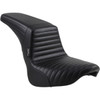 LE Pera #LYR-590PT - Kickflip Seat - Pleated - Black - Softail '18-'23