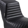 LE Pera #LYR-590PT - Kickflip Seat - Pleated - Black - Softail '18-'23