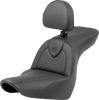 Saddlemen Roadsofa� Seat - with Backrest - Black/Black Stitching - FXLR/FLSB 18-23