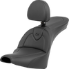 Saddlemen Roadsofa Seat - with Backrest - Black/Black Stitching - FXBB/FXST '18-'24