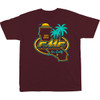 FMF #SP24118904MRN2X - Golden Stay T-Shirt - Maroon - 2XL
