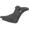 Saddlemen #SC81830DB0 - Pro Series SDC Performance Seat - w/ Backrest - Lattice Stitch/Lumbar Gripper - FX/FL '18-'24