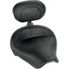 Mustang #79129 - Wide Solo Seat - With Backrest - Vintage - Black - Smooth - FXDWG '96-'03