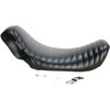 LE Pera #LK-001PT - Bare Bones Solo Seat - Pleated - Black - Dyna '06-'17