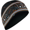 ZAN Headgear #WHLL197 - SportFlex® Beanie - Black/Orange Classic Bandanna