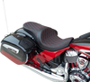 Drag Specialties Low Profile Touring Seat - Double Diamond - Red Stitch - Solar Reflective - Indian 14-22