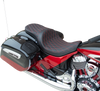 Drag Specialties Low Profile Touring Seat - Double Diamond w/ Red Stitching - Indian 14-22
