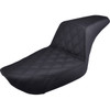 Saddlemen #896-04-172 - Step-Up Seat - Front Lattice Stitch - Black - Dyna