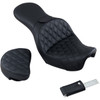 Saddlemen #806-04-030LS - Explorer Seat - With Backrest - Lattice Stitched - Black - FXD