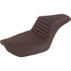 Saddlemen #896-04-176BR - Step-Up Seat - Front Tuck-n-Roll/Rear Lattice Stitch - Brown - Dyna