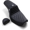 Saddlemen #SC80604DB0 - Pro Series SDC Performance Seat - w/ Backrest - Lattice Stitch/Lumbar Gripper - FLD/FXD '06-'17