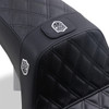 Saddlemen #SC80604DB0 - Pro Series SDC Performance Seat - w/ Backrest - Lattice Stitch/Lumbar Gripper - FLD/FXD '06-'17