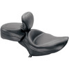 Mustang #79427 - Wide Solo Seat - With Backrest - Vintage - Black - Smooth - XL '04-'21