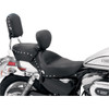 Mustang #79437 - Wide Solo Seat - With Backrest - Black - Studded w/ Concho - XL '04-'21