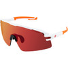 Bobster #BFLA01 - Flash Sunglasses - Matte White/Orange - Smoke Black Red Revo Lens