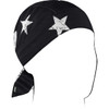 ZAN Headgear #ZM091 - Flydanna® Micro-Mesh Polyester Headwrap - Black/White Flag