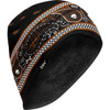 ZAN Headgear #WHLH197 - SportFlex® Helmet Liner - High Pile Fleece Lined - Classic Bandanna - Black/Orange