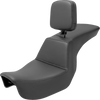 Saddlemen Tour Step Up Seat - Rider Backrest - Plain - Dyna 06-17