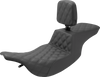 Saddlemen Tour Step-Up Seat - Rider Backrest - Full Lattice Stitch - FL '97-'07