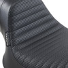 LE Pera #L-541BWPT - Daytona Sport Seat - Basketweave/Pleated - Black - FXR '82-'00