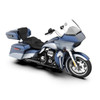 Midnight Blue and Barracuda Silver 21" REVEAL WRAPPER HUGGER FRONT FENDER FOR '09-'23 HARLEY TOURING
