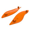 Advanblack Baja Orange Adjustable Fairing Air Deflectors for 2014+ Harley Batwing