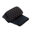 Advanblack Orange Diamond Pattern Stitching Chopped Tour Pack Cushion Razor Backrest Pillow Pad For 2014-2018 Harley Tour-Pak Luggage