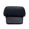 Advanblack Blue Diamond Pattern Stitching Chopped Tour Pack Cushion Razor Backrest Pillow Pad For 2014-2018 Harley Tour-Pak Luggage