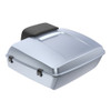 Advanblack Brilliant Silver Chopped Tour Pack Pad Luggage Trunk For '97-'21 Harley Touring Street Electra Road Glide