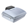 Advanblack Brilliant Silver Chopped Tour Pack Pad Luggage Trunk For '97-'21 Harley Touring Street Electra Road Glide