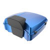Advanblack Electric Blue Chopped Tour Pack Pad Luggage Trunk For 97-21 Harley Davidson Touring Street Electra Road Glide