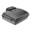 Advanblack Silver Flux Chopped Tour Pack Pad Luggage Trunk For '97-'21 Harley Davidson Touring Street Electra Road Glide