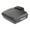 Advanblack Silver Flux Chopped Tour Pack Pad Luggage Trunk For '97-'21 Harley Davidson Touring Street Electra Road Glide