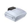 Atlas Silver Metallic Chopped Tour Pack Pad Luggage Trunk For '97-'23 Harley Touring