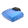 Electric Blue Chopped Tour Pack Pad Luggage Trunk For '97-'23 Harley Touring