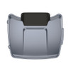 Gauntlet Grey Metallic Chopped Tour Pack Pad Luggage Trunk For '97-'23 Harley Touring