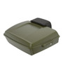 Mineral Green Denim Chopped Tour Pack Pad Luggage Trunk For '97-'23 Harley Touring