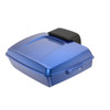 Superior Blue Chopped Tour Pack Pad Luggage Trunk For '97-'23 Harley Touring
