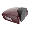 Advanblack Burgundy Metallic  Chopped Tour Pack Pad Trunk Luggage For '97-'21 Harley Touring Street Electra Road Glide