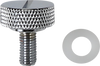 Seat Knob - Chrome - Slotted - 1/4-28
