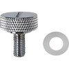 Drag Specialties - Seat Knob - Slotted - Chrome - 1/4"-28