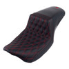 Red Stitching DS Seat For Harley Touring