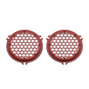 Advanblack x XBS Color Matched HEX Speaker Grills For 2014+ Electric Glide / Street Glide Inner Fairing-Red Hot Sunglo